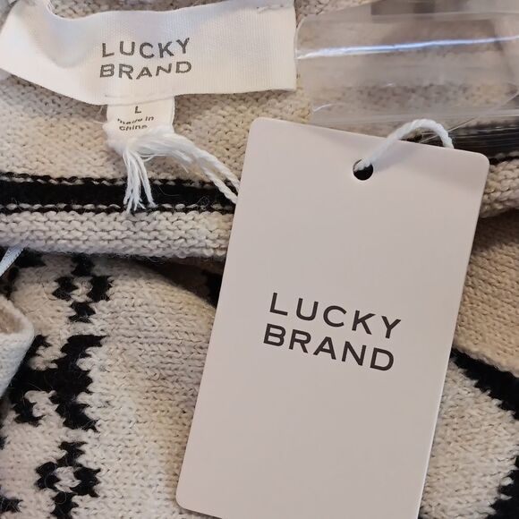 NWT Lucky Brand Jacquard Sweater Dress. - Picture 10 of 15